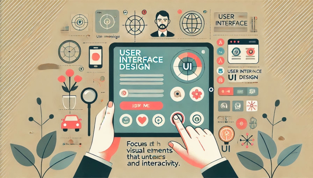 An illustration of user interface (UI) web design